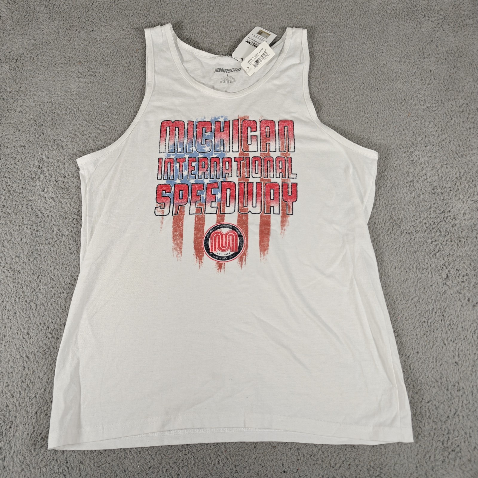 Michigan International Speedway Shirt Mens Large Nascar Racing Tank Top New